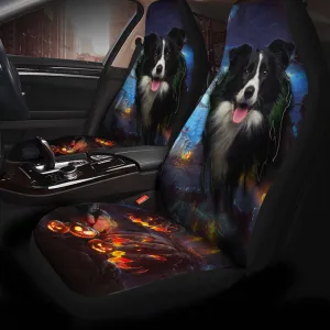 Border Collie Dog Halloween Car Seat Covers