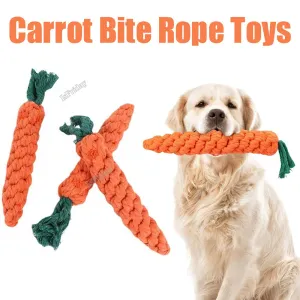 Carrot Dog Bite Chew Rope