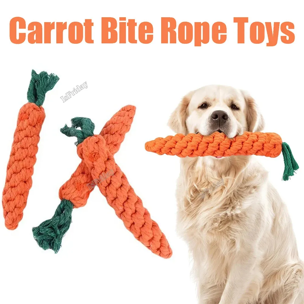 Carrot Dog Bite Chew Rope