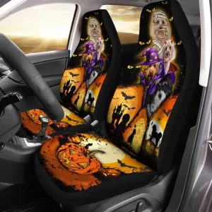 Cavapoo Halloween Pumpkin Scary Car Seat Covers