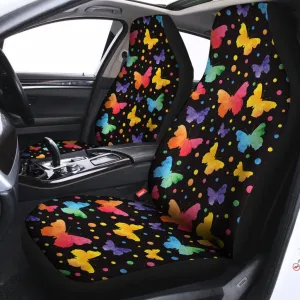 Colorful Watercolor Butterfly Print Universal Fit Car Seat Covers