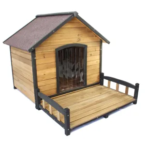 Dog Kennel House Extra Large   Veranda Wooden Pet Puppy Labrador Home