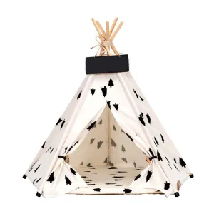 Forest Pet Teepee with Plush Cushion