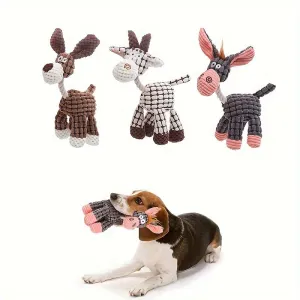 Oneofakind Donkey Design Squeaky Toy for Interactive Dog Chewing