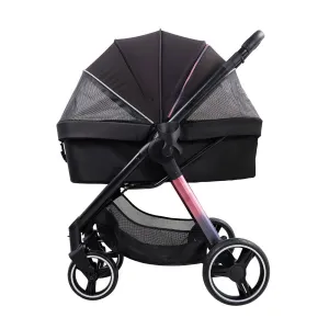 Retro Luxe Pet Stroller For Pets Up To 30kg - Prism Black