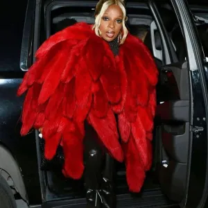 Shawl Fur Jacket Natural And Real Fur